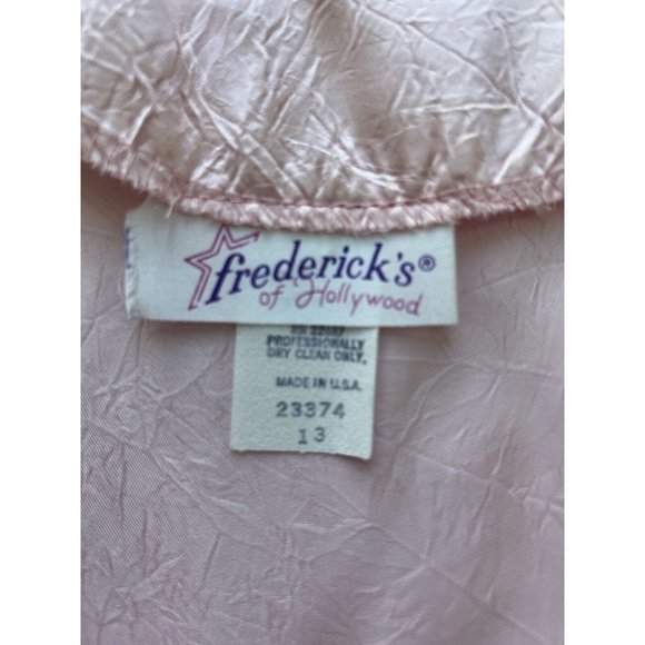 Vintage Fredericks Of Hollywood Long Mermaid Pink Dress Hi Lo Made USA 13 - Picture 13 of 16